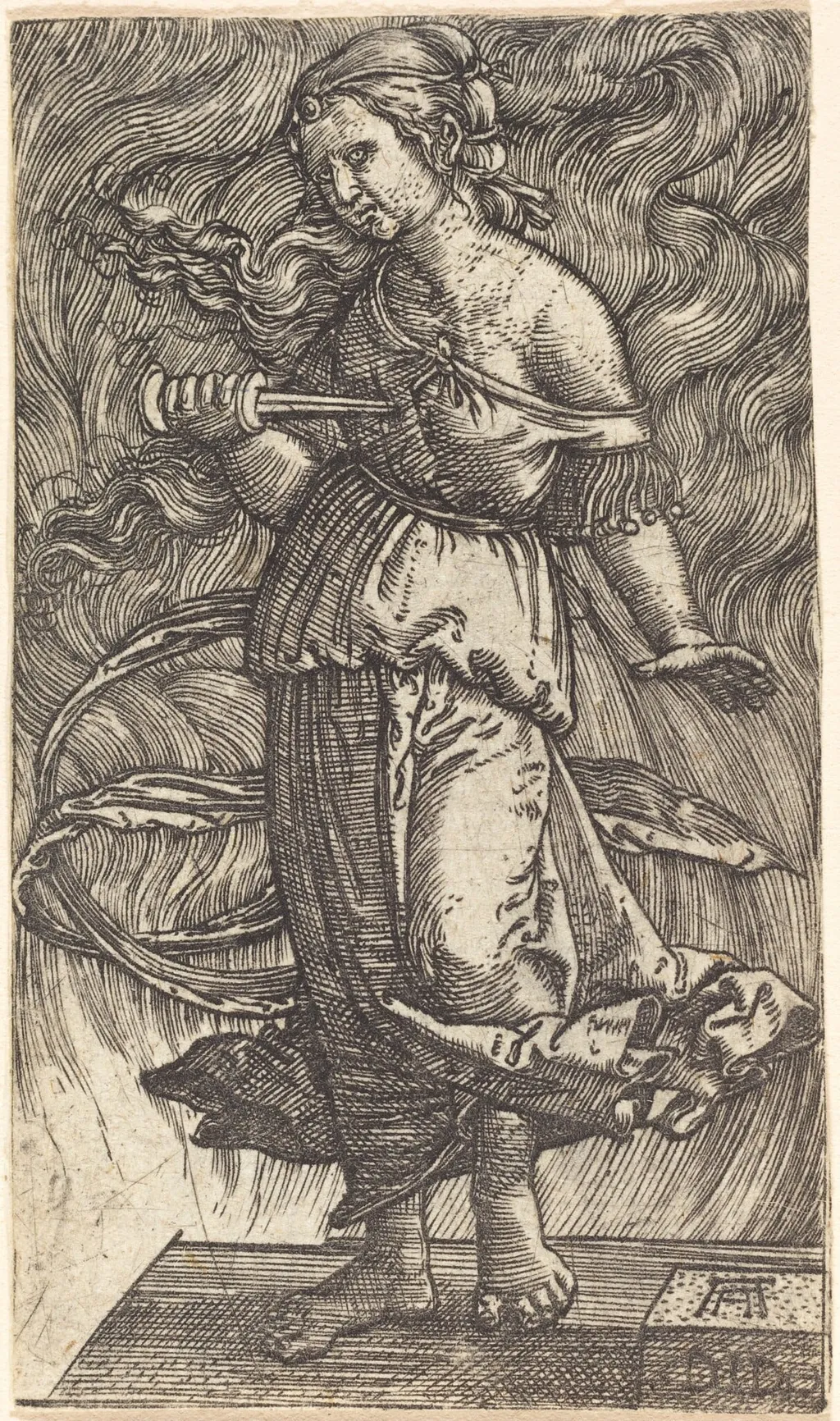 The Suicide of Dido, by Albrecht Altdorfer, ink, 1525