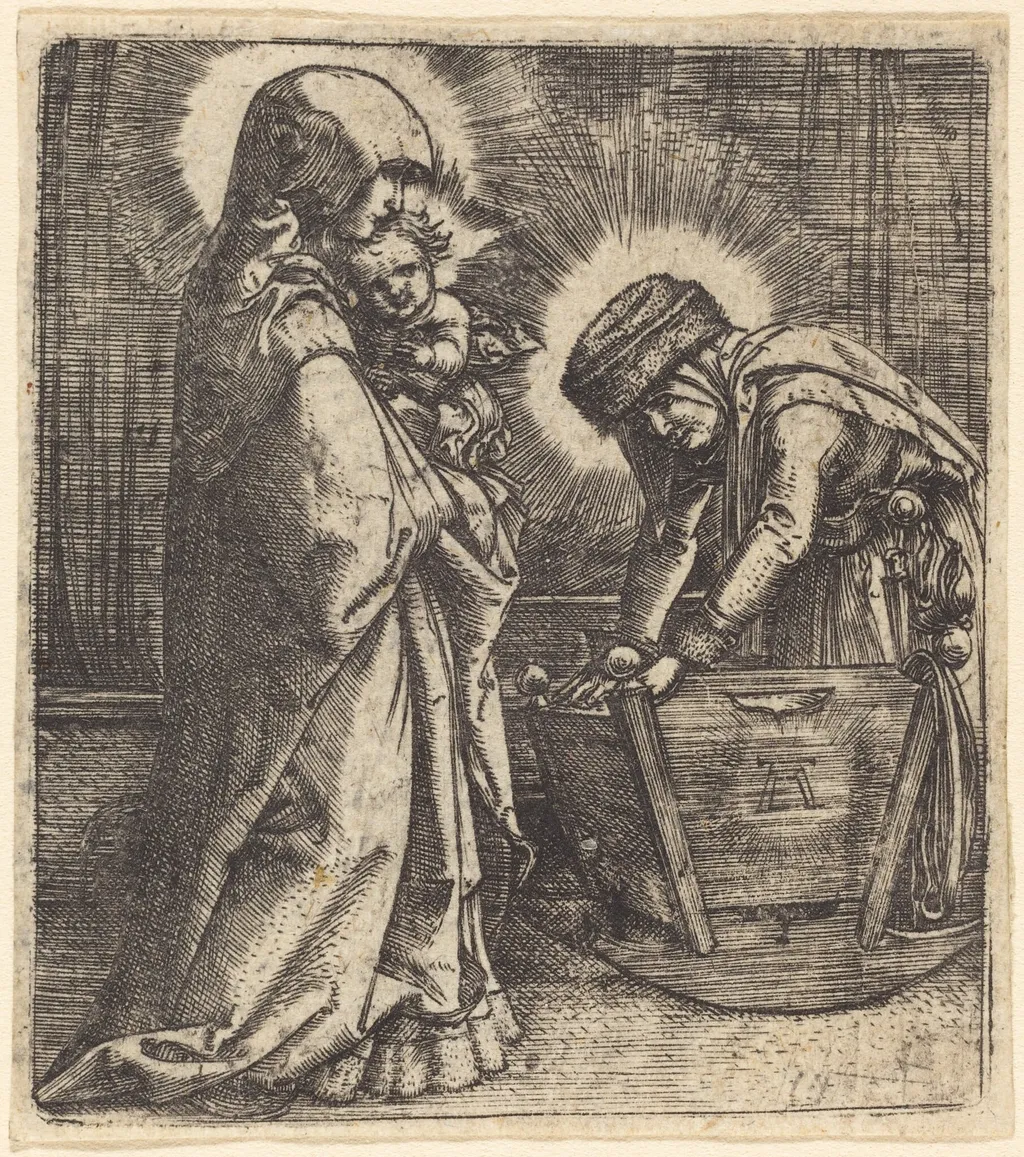 The Virgin and Child and Saint Anne, by Albrecht Altdorfer, ink, 1518