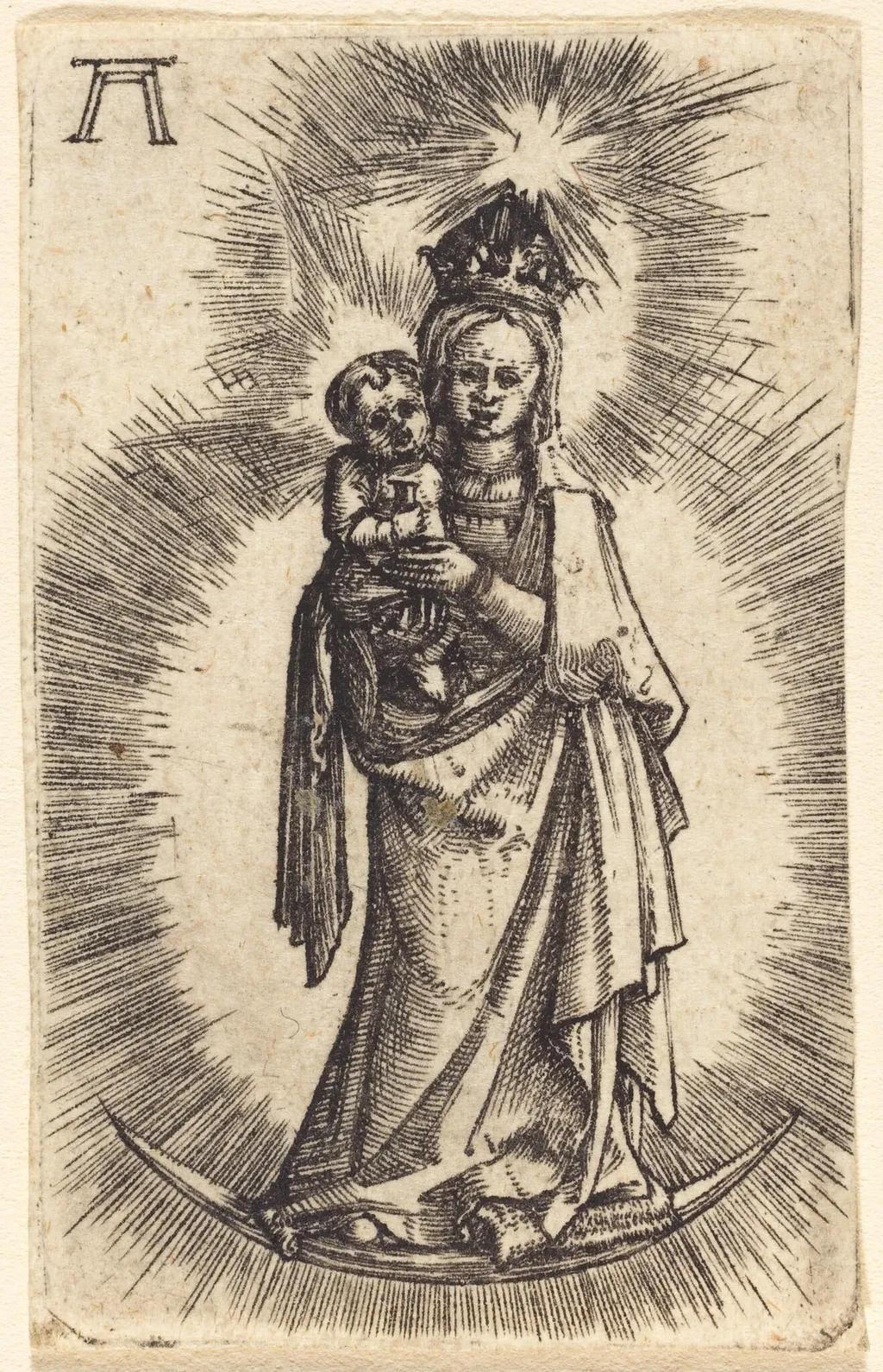The Virgin on the Crescent, by Albrecht Altdorfer, ink, 1516