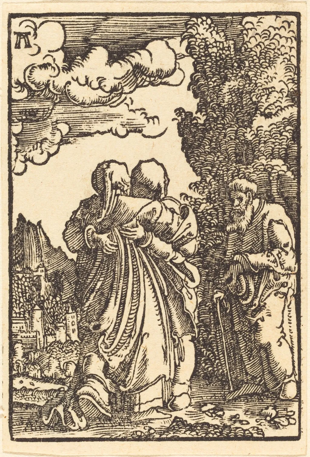 The Visitation, by Albrecht Altdorfer, ink, 1513