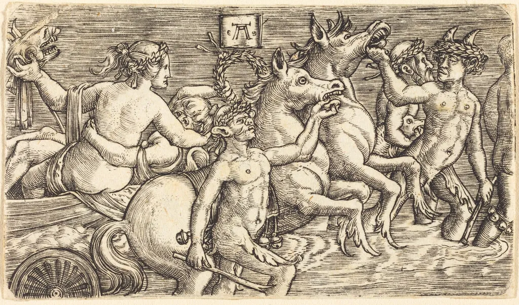 Triumph of the Sea-Gods, by Albrecht Altdorfer, ink, 1522