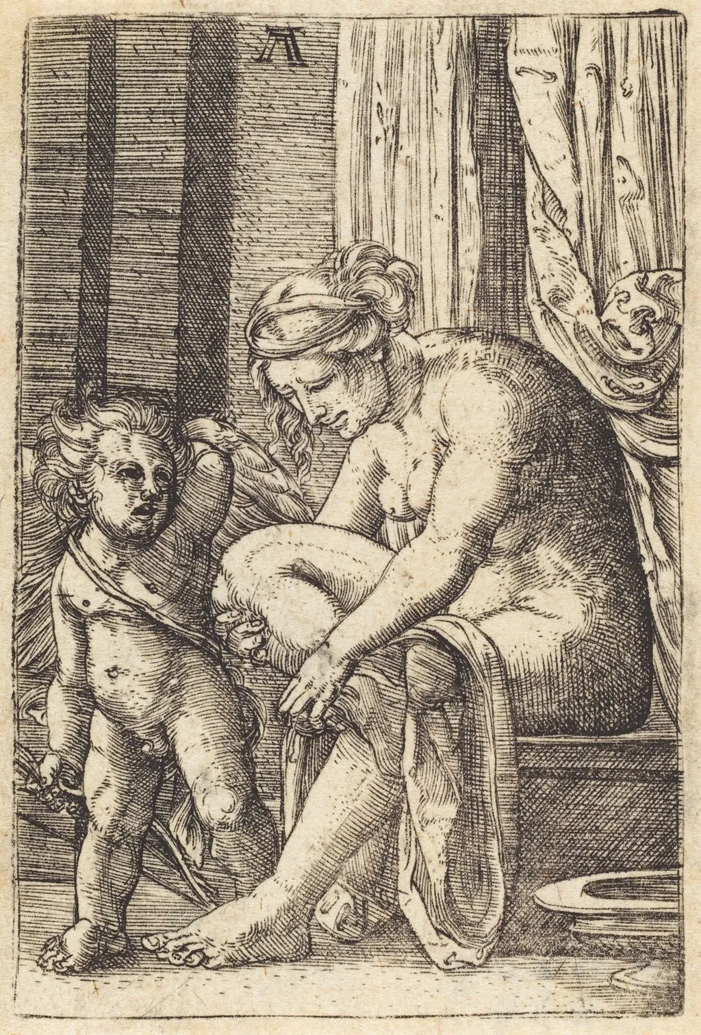 Venus after the Bath, by Albrecht Altdorfer, ink, 1528