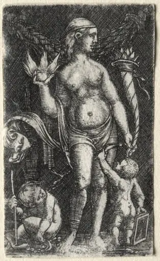 Venus between two cupids, by Albrecht Altdorfer