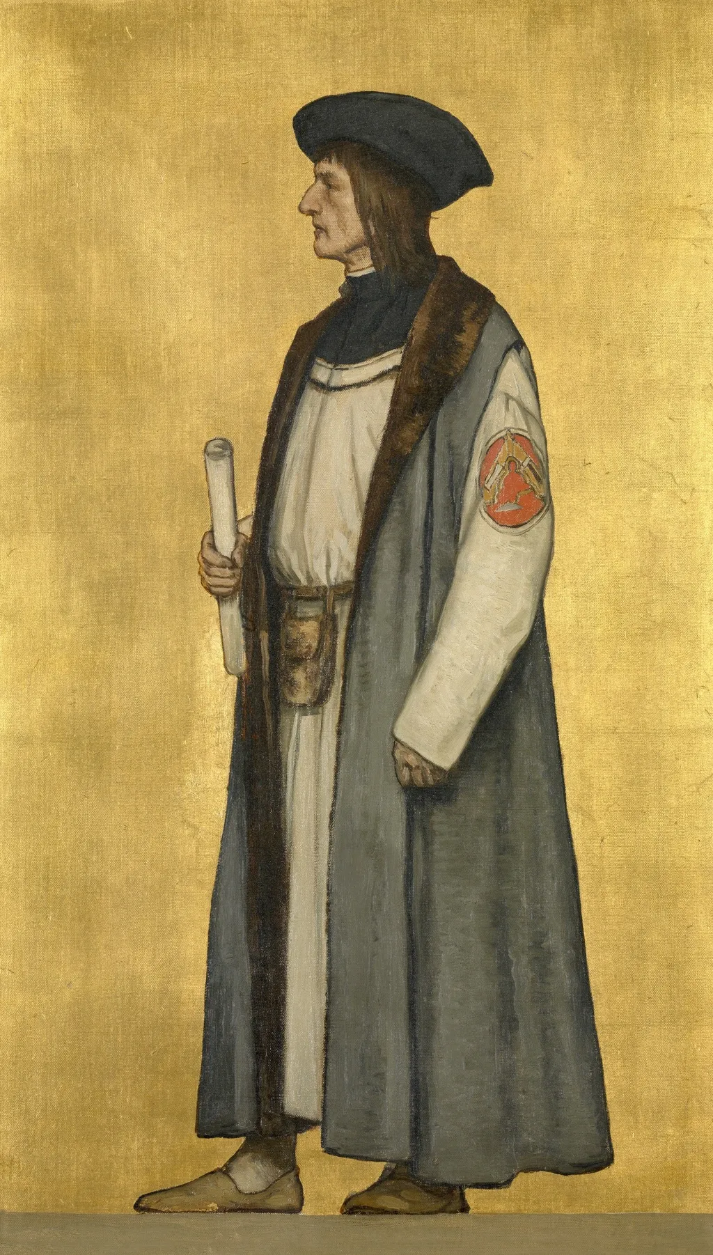 The Architect Jan van Oudenaerde, by Albrecht De Vriendt, oil, 1895