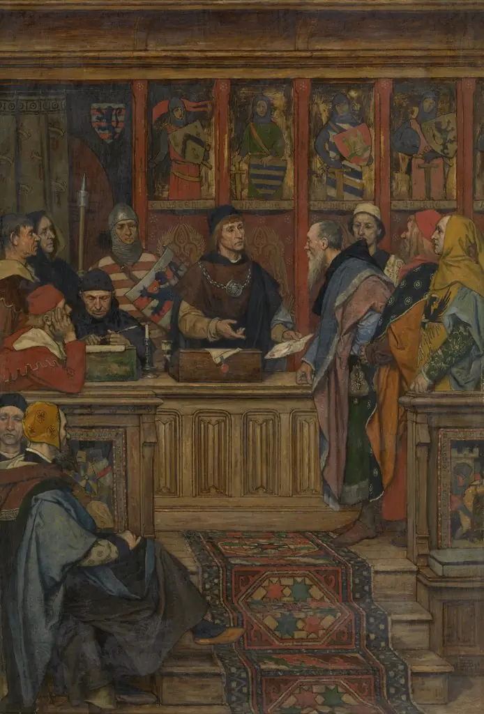 The Hanseatic League receives its Charter, by Albrecht De Vriendt