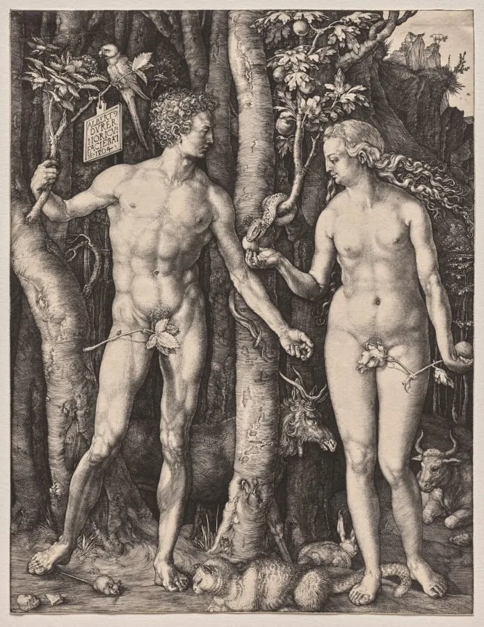 Adam and Eve, by Albrecht Dürer, 1504