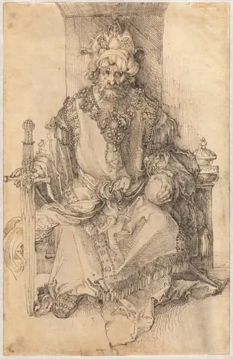 An Eastern Ruler Seated on His Throne, by Albrecht Dürer