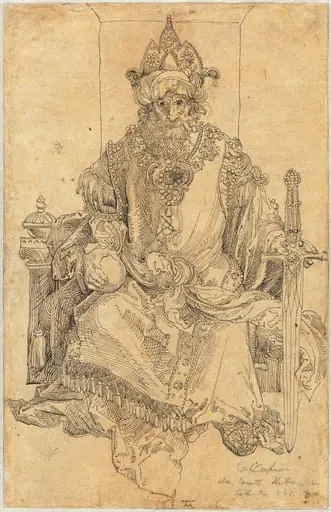 An Eastern Ruler Seated on His Throne, by Albrecht Dürer
