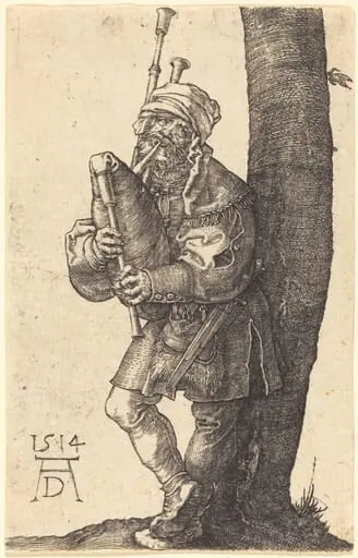 Bagpiper, by Albrecht Dürer