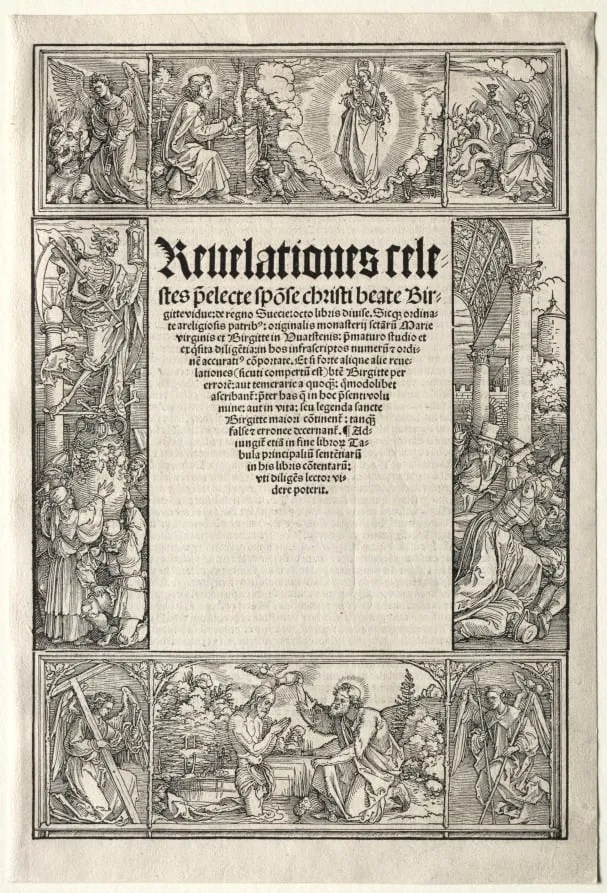 Border - with The Baptism of Christ, by Albrecht Dürer, 1509