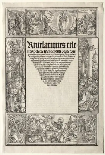 Border - with The Baptism of Christ, by Albrecht Dürer