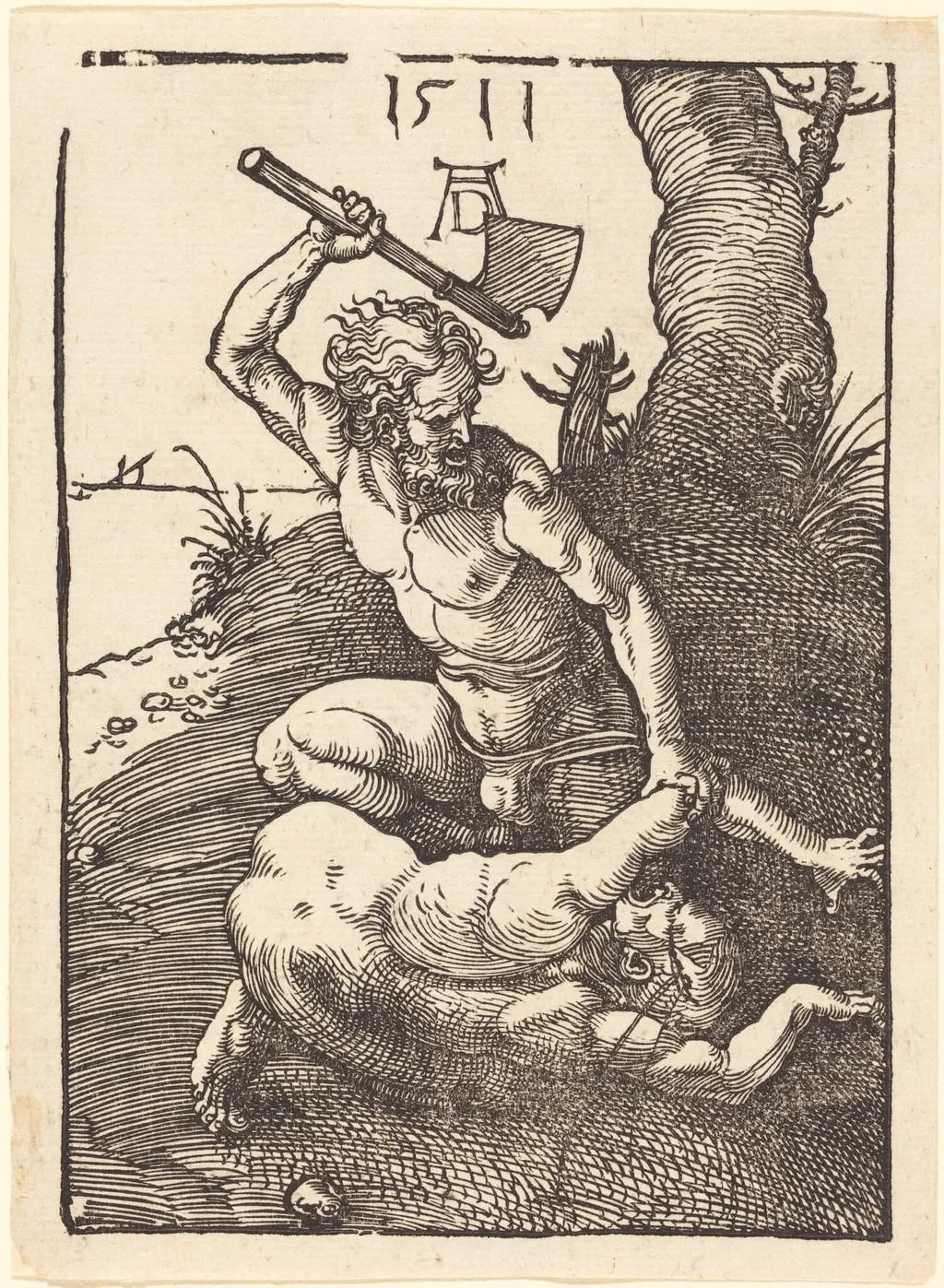Cain Killing Abel, by Albrecht Dürer, ink, 1511