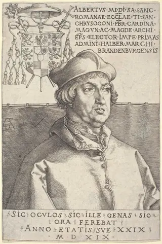 Cardinal Albrecht of Brandenburg ("Small Cardinal"), by Albrecht Dürer