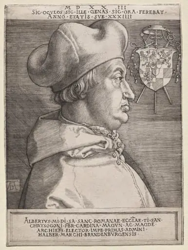 Cardinal Albrecht of Brandenburg - the Large Plate, by Albrecht Dürer