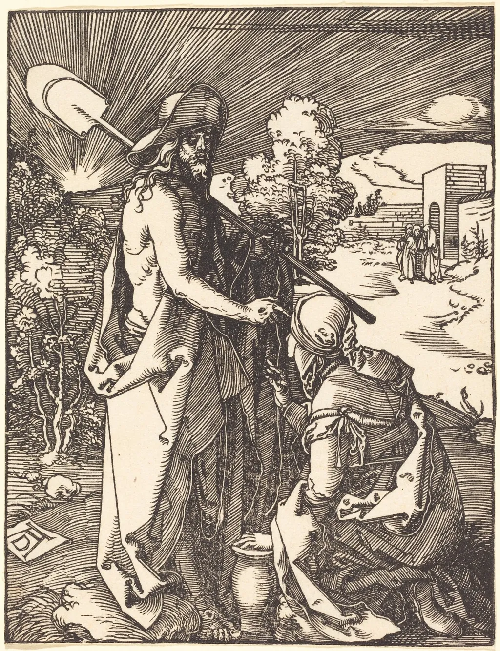 Christ Appearing to Mary Magdalene, by Albrecht Dürer, ink, 1510
