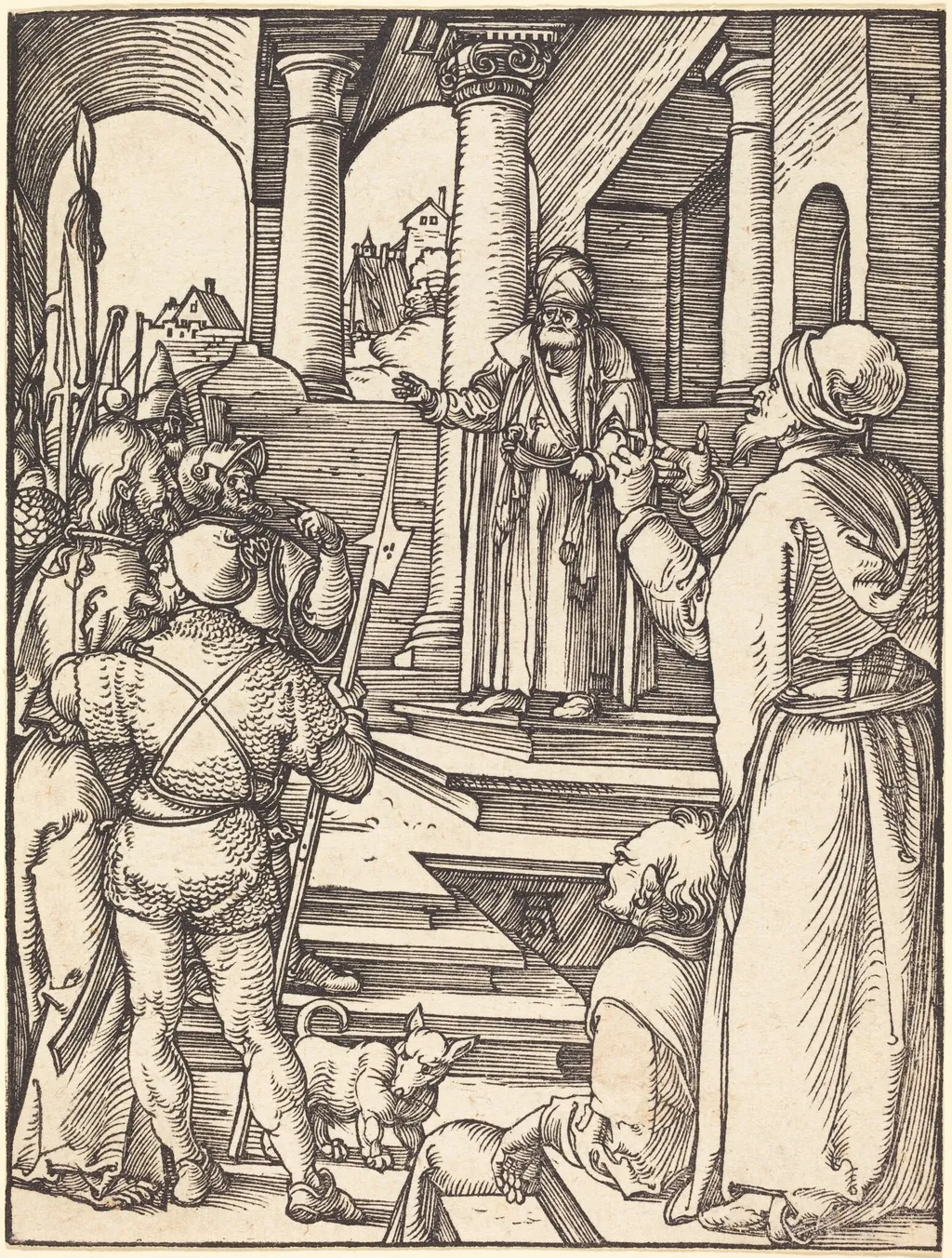 Christ before Pilate, by Albrecht Dürer, ink, 1510