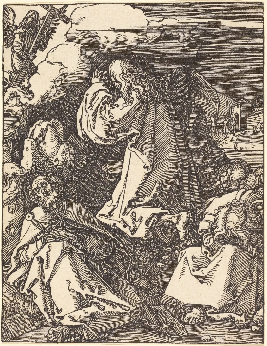 Christ on the Mount of Olives, by Albrecht Dürer, ink, 1510