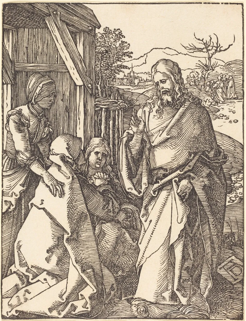 Christ Taking Leave from His Mother, by Albrecht Dürer, ink, 1510