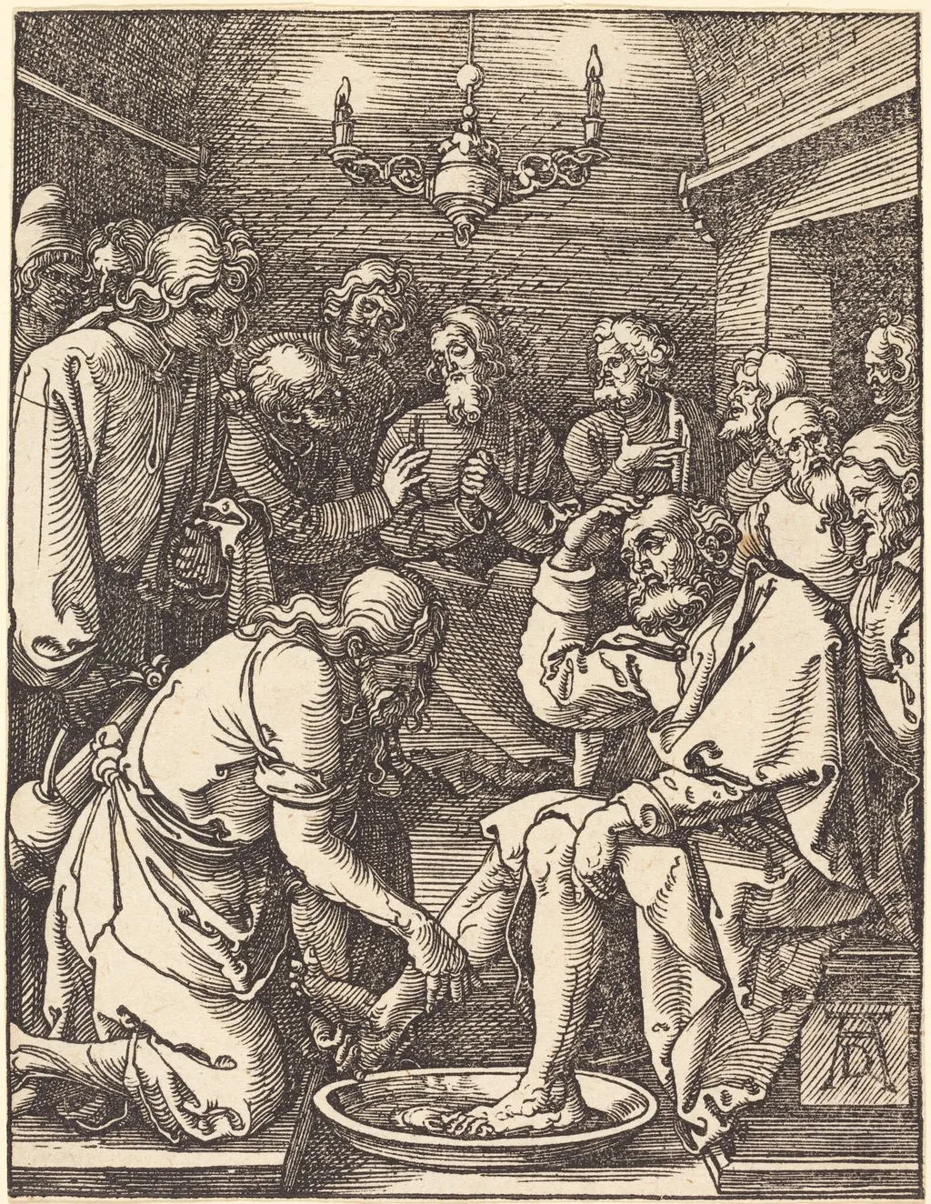 Christ Washing the Feet of the Disciples, by Albrecht Dürer, ink, 1510