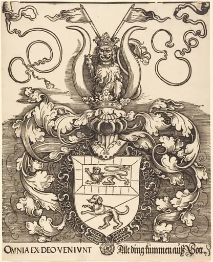 Coat of Arms of Lorenz Staiber, by Albrecht Dürer