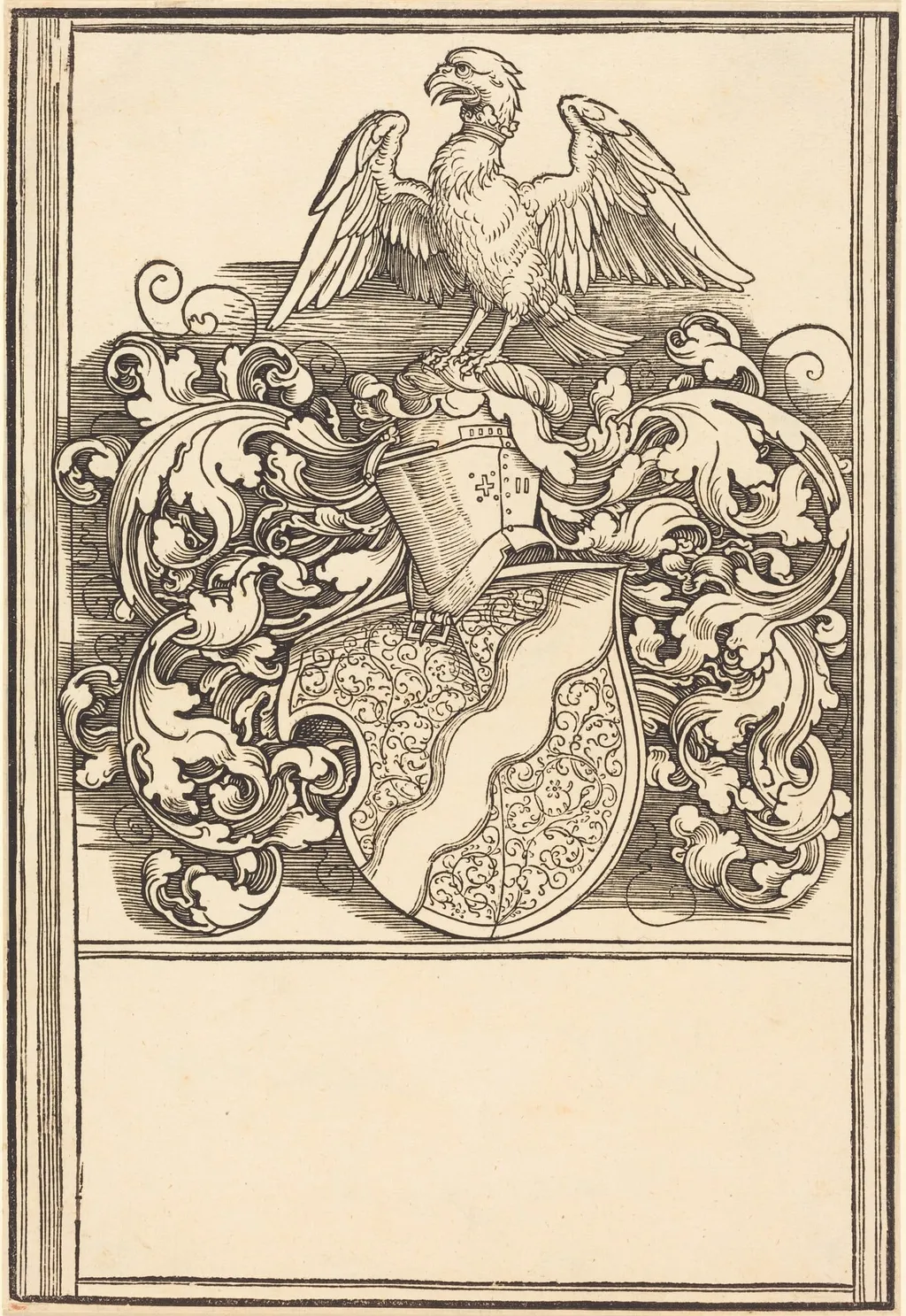 Coat of Arms of Michael Behaim, by Albrecht Dürer, ink, 1520
