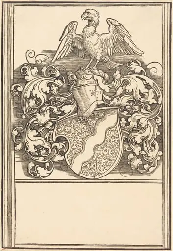 Coat of Arms of Michael Behaim, by Albrecht Dürer