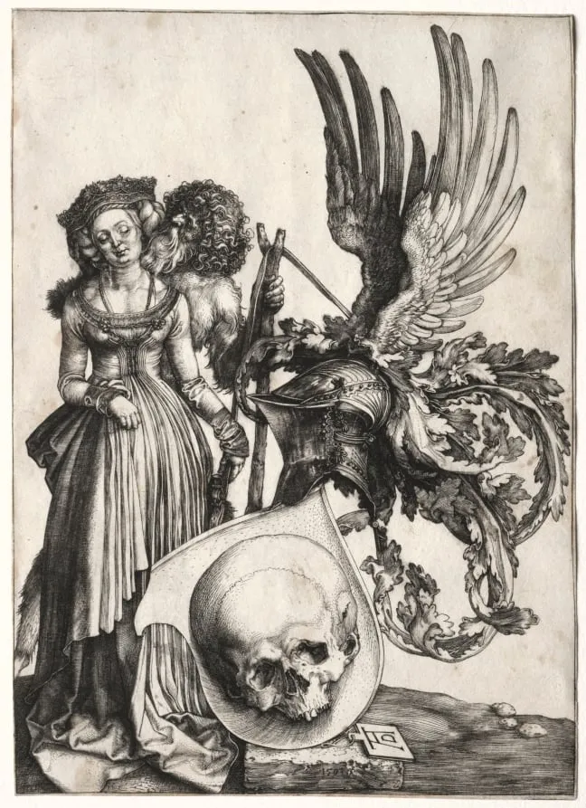 Coat of Arms with a Skull, by Albrecht Dürer, 1503