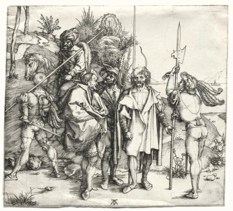 Five Soldiers and a Turk on Horseback, by Albrecht Dürer, 1496