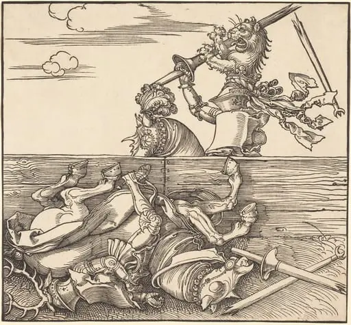 Italian Joust of Peace, by Albrecht Dürer