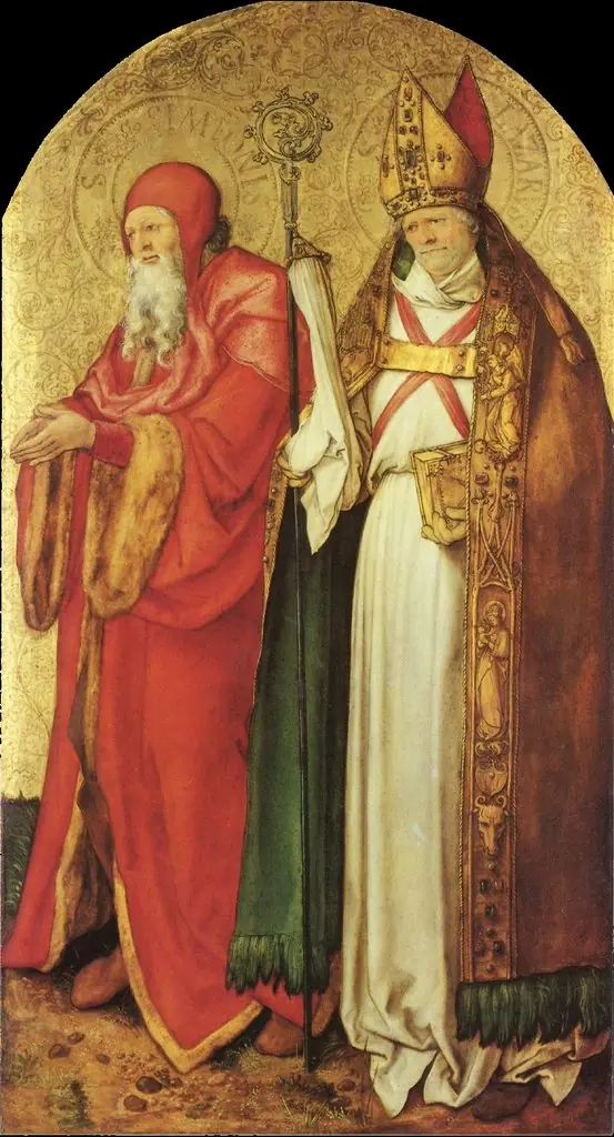 Jabach Altar: Saints Simeon and Lazarus, by Albrecht Dürer