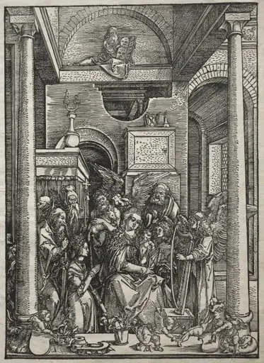 Life of the Virgin: Adoration of the Virgin and Child by Saints and Angels, by Albrecht Dürer