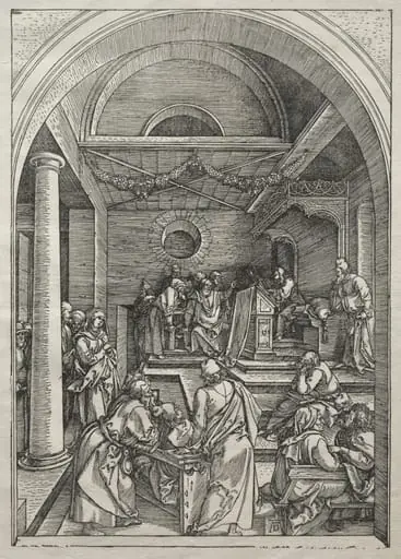 Life of the Virgin:  Christ Among the Doctors, by Albrecht Dürer