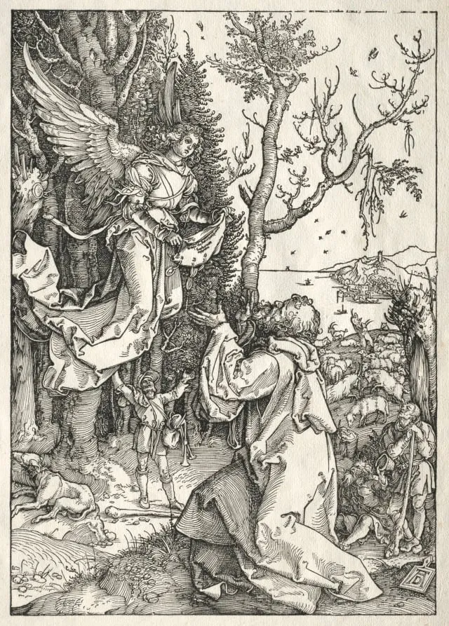 Life of the Virgin: Joachim and the Angel, by Albrecht Dürer, 1504