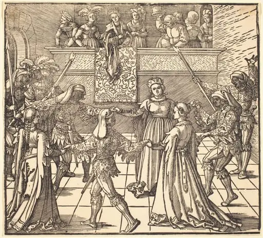 Masquerade Dance with Torches, by Albrecht Dürer