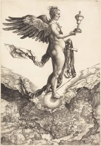 Nemesis (The Great Fortune), by Albrecht Dürer, 1502