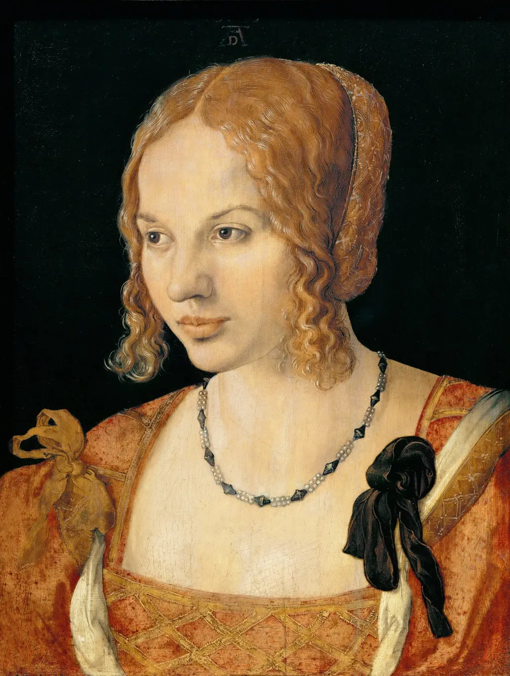 Portrait of a Venetian Woman, by Albrecht Dürer, oil, 1505