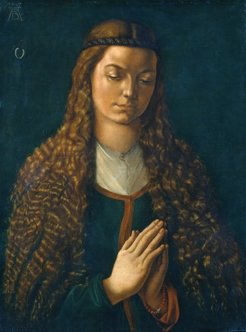 Portrait of a Young Fürleger with Loose Hair, by Albrecht Dürer, watercolor, 1499