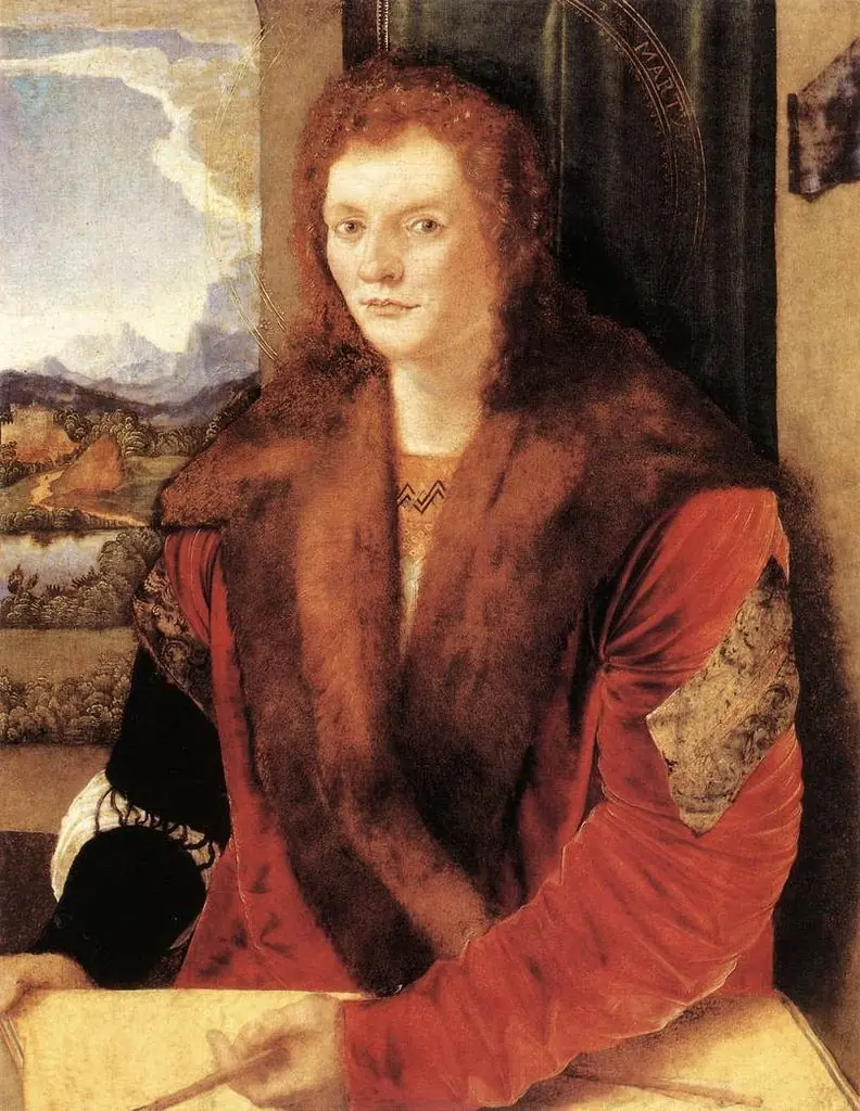 Portrait of St Sebastian with an Arrow, by Albrecht Dürer