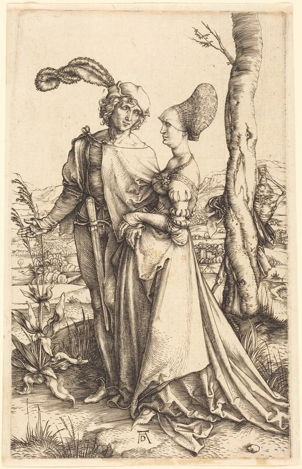 Promenade, by Albrecht Dürer, ink, 1497