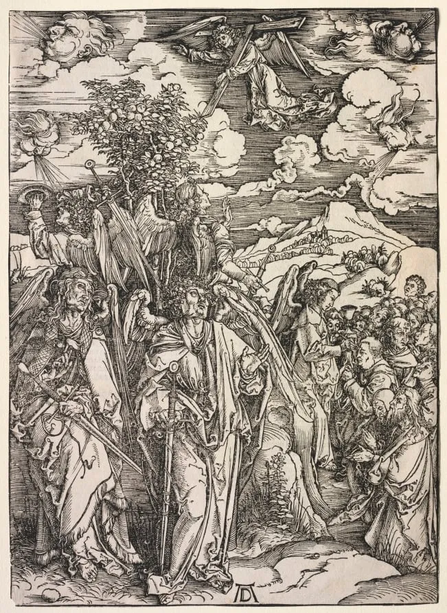 Revelation of St. John: Four Angels Holding up the Winds, by Albrecht Dürer, 1511