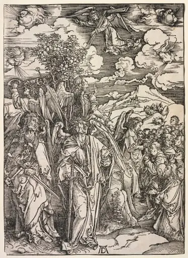Revelation of St. John: Four Angels Holding up the Winds, by Albrecht Dürer