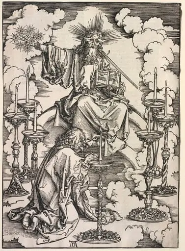 Revelation of St. John: St. John Beholding the Seven Candlesticks, by Albrecht Dürer