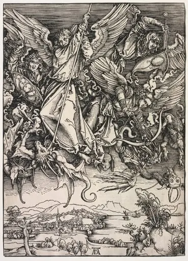 Revelation of St. John: St. Michael fighting the Dragon, by Albrecht Dürer