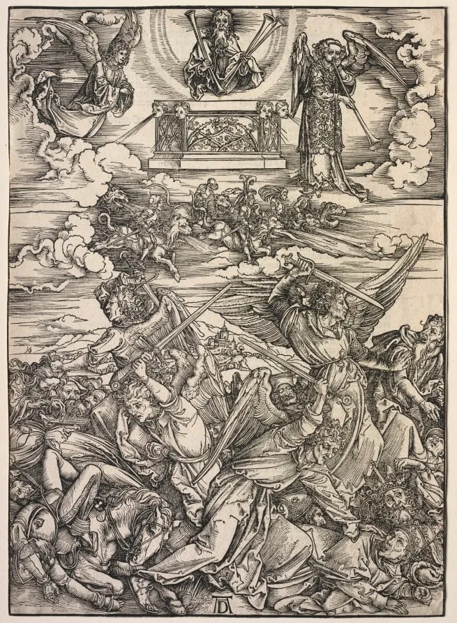 Revelation of St. John: The Four Destroying Angels, by Albrecht Dürer, 1511