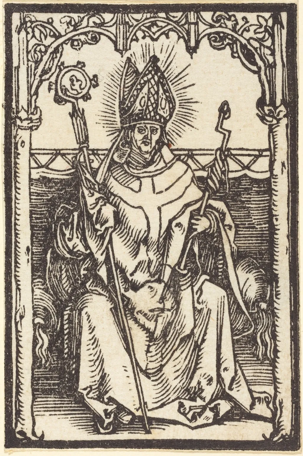 Saint Erasmus, by Albrecht Dürer, ink, 1500