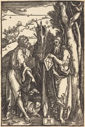 Saint John the Baptist and Saint Onuphrius, by Albrecht Dürer, 1504