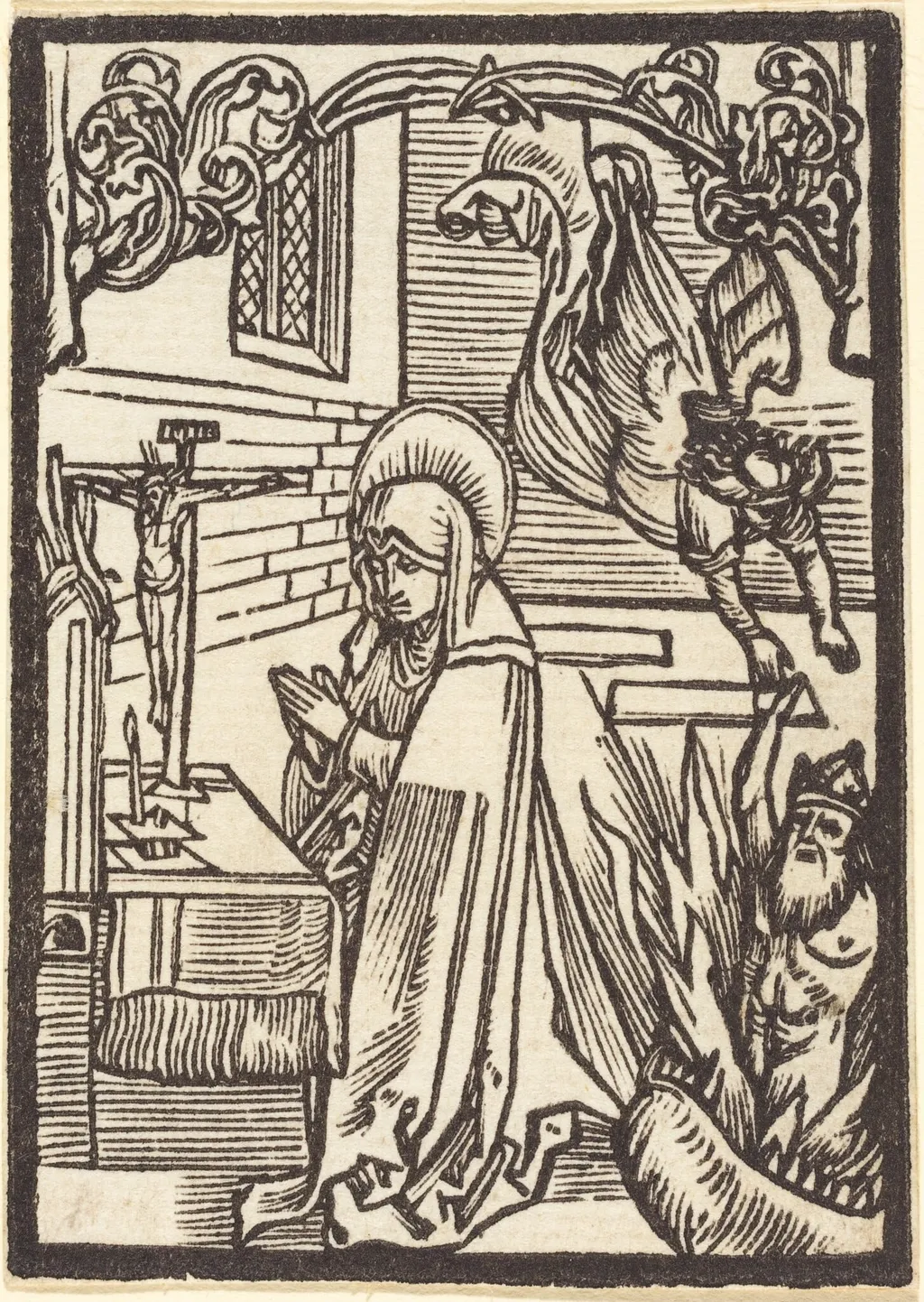 Saint Odilia, by Albrecht Dürer, ink, 1500