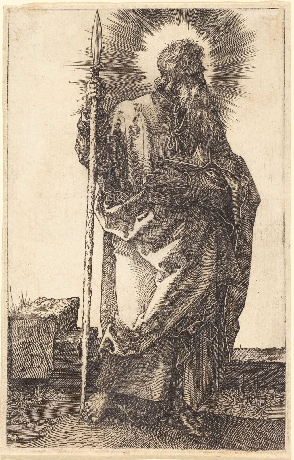 Saint Thomas, by Albrecht Dürer, ink, 1514