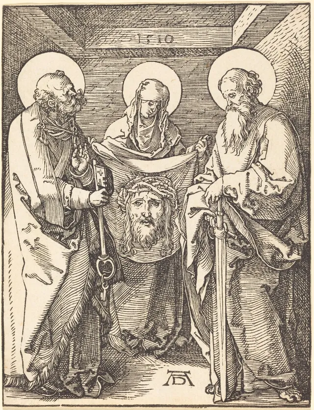 Saint Veronica between Saints Peter and Paul, Albrecht Dürer