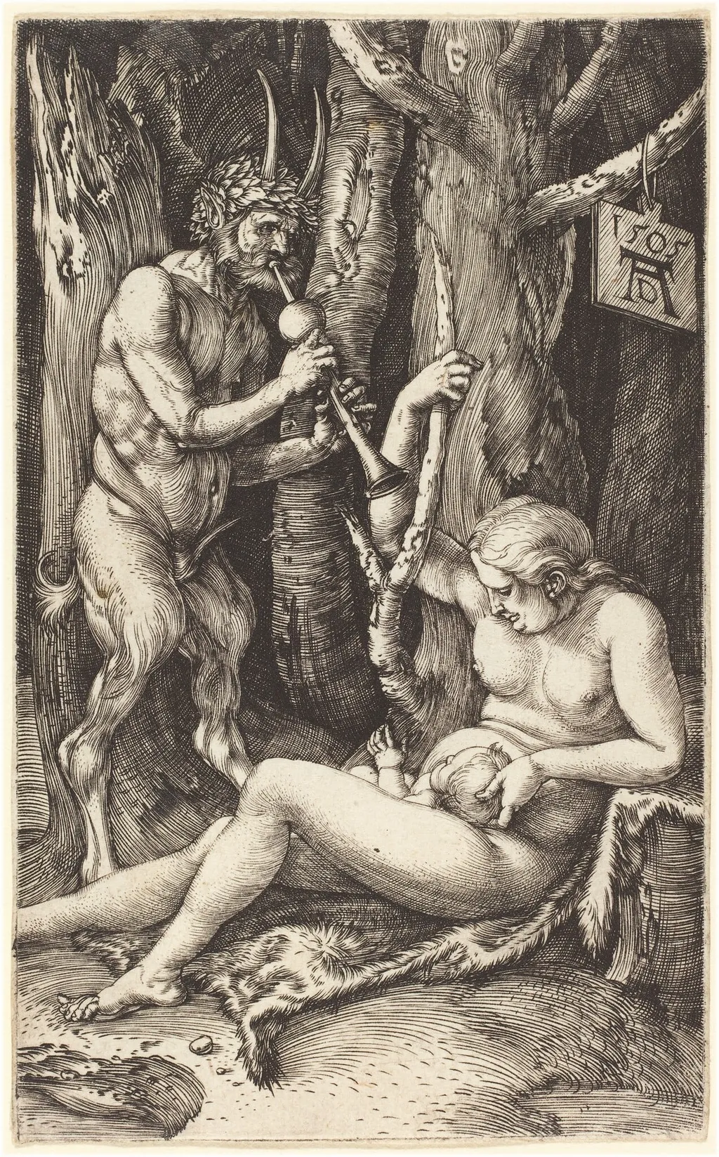 Satyr Family, by Albrecht Dürer, ink, 1505